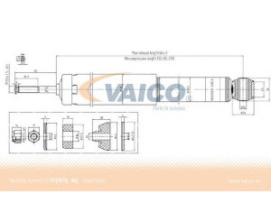 VAICO V40-0689 amortizatorius 
 Pakaba -> Amortizatorius
03 44 131, 03 44 166, 03 44 209