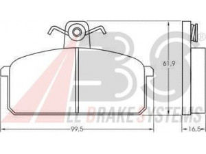 A.B.S. 36146 stabdžių trinkelių rinkinys, diskinis stabdys 
 Techninės priežiūros dalys -> Papildomas remontas
94435009, 94435009