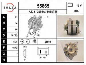 EAI 55865 kintamosios srovės generatorius 
 Elektros įranga -> Kint. sr. generatorius/dalys -> Kintamosios srovės generatorius