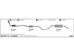 IMASAF 525000081 išmetimo sistema 
 Išmetimo sistema -> Išmetimo sistema, visa
