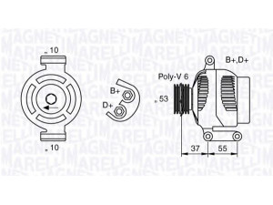 MAGNETI MARELLI 063377020010 kintamosios srovės generatorius 
 Elektros įranga -> Kint. sr. generatorius/dalys -> Kintamosios srovės generatorius
51787210, 51854916