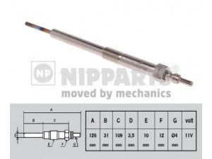 NIPPARTS N5714003 kaitinimo žvakė 
 Kibirkšties / kaitinamasis uždegimas -> Kaitinimo kaištis
12291-RBD-E01, 12291-RBD-E011, 12291-RLO-GO1