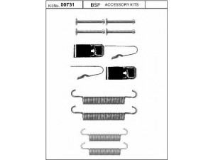 BSF 00731 priedų komplektas, stovėjimo stabdžių trinkelės 
 Stabdžių sistema -> Rankinis stabdys