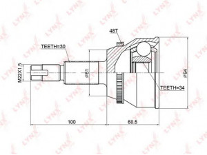 LYNXauto CO-3758A jungčių komplektas, kardaninis velenas
43410-0E020, 43410-0W160, 43420-0E021