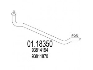 MTS 01.18350 išleidimo kolektorius
93811870, 93814194