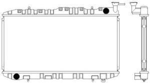SAKURA  Automotive 1341-0267 radiatorius, variklio aušinimas