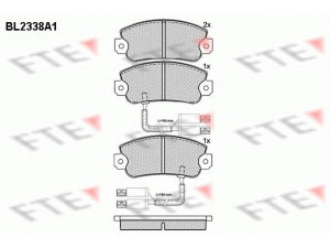 FTE BL2338A1 stabdžių trinkelių rinkinys, diskinis stabdys 
 Techninės priežiūros dalys -> Papildomas remontas
0060750464, 0060750795, 0060777262