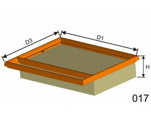MISFAT P443 oro filtras 
 Filtrai -> Oro filtras
2750940104, 2750940204