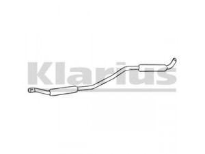 KLARIUS 250156 vidurinis duslintuvas 
 Išmetimo sistema -> Duslintuvas
21031202005