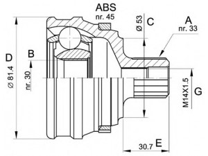 OPEN PARTS CVJ5120.10 jungčių komplektas, kardaninis velenas 
 Ratų pavara -> Sujungimai/komplektas
893498099G, 893498099GX, 895407305