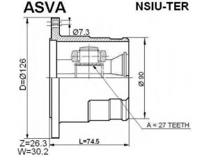 ASVA NSIU-TER jungčių komplektas, kardaninis velenas 
 Ratų pavara -> Sujungimai/komplektas
39711-35F10