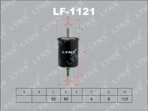 LYNXauto LF-1121 kuro filtras 
 Degalų tiekimo sistema -> Kuro filtras/korpusas
96537170