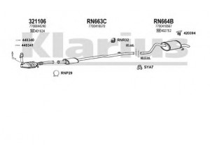 KLARIUS 720710U išmetimo sistema 
 Išmetimo sistema -> Išmetimo sistema, visa