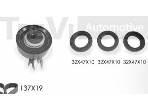 TREVI AUTOMOTIVE KD1159S1 paskirstymo diržo komplektas 
 Techninės priežiūros dalys -> Papildomas remontas