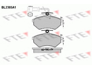 FTE BL2385A1 stabdžių trinkelių rinkinys, diskinis stabdys 
 Techninės priežiūros dalys -> Papildomas remontas
431 698 151 B, 8A0 698 151, 357 698 151 F