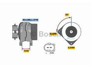 BOSCH 0 124 615 031 kintamosios srovės generatorius 
 Elektros įranga -> Kint. sr. generatorius/dalys -> Kintamosios srovės generatorius