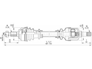 OPEN PARTS DRS6402.00 kardaninis velenas 
 Ratų pavara -> Kardaninis velenas
3272GG, 3272GH