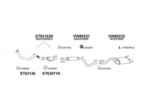 VENEPORTE 800011 išmetimo sistema 
 Išmetimo sistema -> Išmetimo sistema, visa