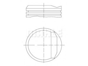 MAHLE ORIGINAL 034 81 00 stūmoklis 
 Variklis -> Cilindrai/stūmokliai
027 107 065