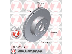 ZIMMERMANN 150.3403.20 stabdžių diskas 
 Dviratė transporto priemonės -> Stabdžių sistema -> Stabdžių diskai / priedai
3411 6 753 221, 3411 6 767 269