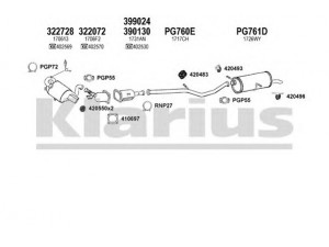 KLARIUS 630923U išmetimo sistema 
 Išmetimo sistema -> Išmetimo sistema, visa