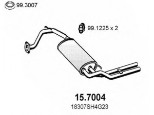 ASSO 15.7004 galinis duslintuvas 
 Išmetimo sistema -> Duslintuvas
18307SH3307, 18307SH3G23, 18307SH3J23