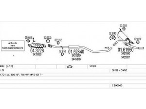 MTS C390083002213 išmetimo sistema 
 Išmetimo sistema -> Išmetimo sistema, visa