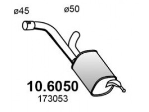 ASSO 10.6050 vidurinis duslintuvas 
 Išmetimo sistema -> Duslintuvas
173053, 9616844980, 173053, 9616844980