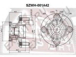 ASVA SZWH-001A42 rato stebulė 
 Ašies montavimas/vairavimo mechanizmas/ratai -> Rato stebulė/montavimas -> Rato stebulė
43402-54G20, 43402-54G21, 43402-54G22