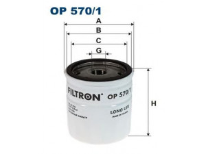 FILTRON OP570/1 alyvos filtras 
 Filtrai -> Alyvos filtras
5650343, 650104, 55352643, 93178952