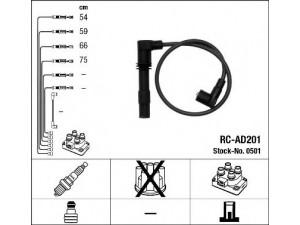 NGK 0501 uždegimo laido komplektas 
 Kibirkšties / kaitinamasis uždegimas -> Uždegimo laidai/jungtys
06A 905 409 D, 06A 905 409 D, 06A 905 409 D