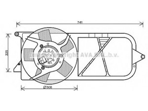 AVA QUALITY COOLING OL7537 ventiliatorius, radiatoriaus 
 Aušinimo sistema -> Oro aušinimas
1314546, 1341286, 09128850, 90543284
