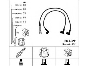 NGK 0511 uždegimo laido komplektas 
 Kibirkšties / kaitinamasis uždegimas -> Uždegimo laidai/jungtys