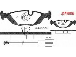 METZGER 0155.00 stabdžių trinkelių rinkinys, diskinis stabdys 
 Techninės priežiūros dalys -> Papildomas remontas
3421 1 153 196, 3421 1 153 913