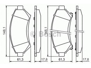 BOSCH 0 986 424 466 stabdžių trinkelių rinkinys, diskinis stabdys 
 Techninės priežiūros dalys -> Papildomas remontas
1605947, 18024962