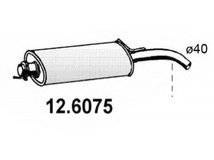 ASSO 12.6075 vidurinis duslintuvas 
 Išmetimo sistema -> Duslintuvas
NA