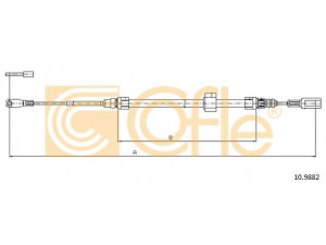 COFLE 10.9882 trosas, stovėjimo stabdys 
 Stabdžių sistema -> Valdymo svirtys/trosai
9014202185, A9014202185, 2D0609701A