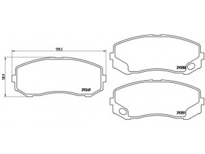 BREMBO P 54 043 stabdžių trinkelių rinkinys, diskinis stabdys 
 Techninės priežiūros dalys -> Papildomas remontas
MK528944, MK528946, MK529909