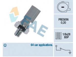 FAE 12830 alyvos slėgio jungiklis 
 Variklis -> Variklio elektra
MN-163743, 1131.K4, 0011530632