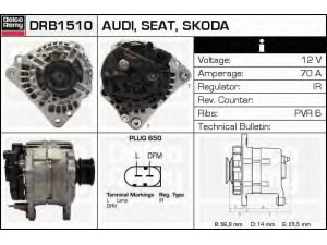 DELCO REMY DRB1510 kintamosios srovės generatorius 
 Elektros įranga -> Kint. sr. generatorius/dalys -> Kintamosios srovės generatorius
028903028C, 030903023, 030903023H