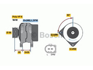 BOSCH 0 124 315 013 kintamosios srovės generatorius 
 Elektros įranga -> Kint. sr. generatorius/dalys -> Kintamosios srovės generatorius
045 903 023 B, 045 903 023 B, 045 903 023 B
