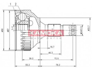 KAMOKA 6924 jungčių komplektas, kardaninis velenas 
 Ratų pavara -> Sujungimai/komplektas
3272-E3