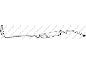 BOSAL 283-607 priekinis duslintuvas 
 Išmetimo sistema -> Duslintuvas
GEX-33053