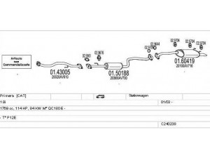 MTS C240238007782 išmetimo sistema 
 Išmetimo sistema -> Išmetimo sistema, visa
