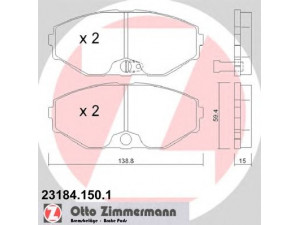 ZIMMERMANN 23184.150.1 stabdžių trinkelių rinkinys, diskinis stabdys 
 Techninės priežiūros dalys -> Papildomas remontas
410603Y690, 4106060U90, D10603Y690