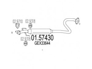 MTS 01.57430 vidurinis duslintuvas 
 Išmetimo sistema -> Duslintuvas
GEX33644