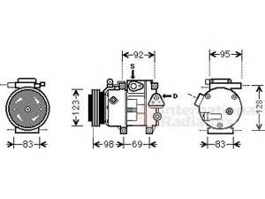 VAN WEZEL 8200K239 kompresorius, oro kondicionierius 
 Oro kondicionavimas -> Kompresorius/dalys
97701-2H200, 977012H202
