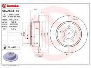BRECO BS 6036 stabdžių diskas 
 Stabdžių sistema -> Diskinis stabdys -> Stabdžių diskas
52098666