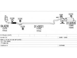 MTS C070485010246 išmetimo sistema 
 Išmetimo sistema -> Išmetimo sistema, visa