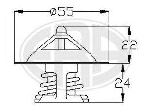 ERA 350099 termostatas, aušinimo skystis 
 Aušinimo sistema -> Termostatas/tarpiklis -> Thermostat
9616090290, 1338 39, 96 160 902 80